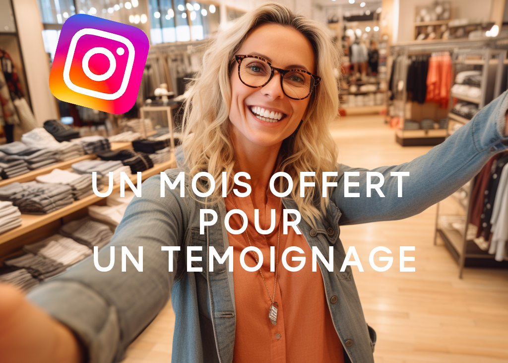 Un mois d'abonnement offert en présentant rapidement votre boutique en vidéo